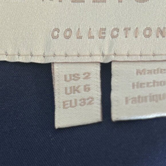 Gal Meets Glam Kate Navy Blue Fit and Flare Corporate Retro A Line Dress Size 2 - Picture 5 of 10